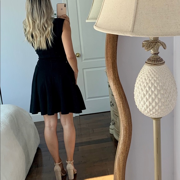 French Connection Fit n Flare Dress with Cut Outs - Picture 8 of 8